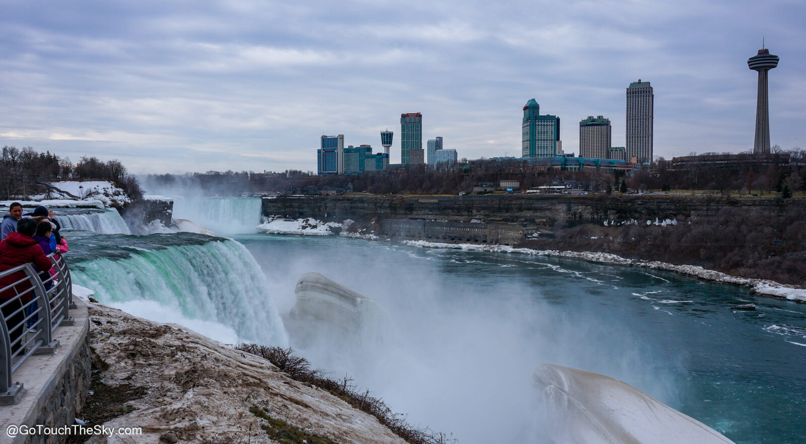 วิวด้านข้าง American Falls จากลานชมวิวฝั่งอเมริกา