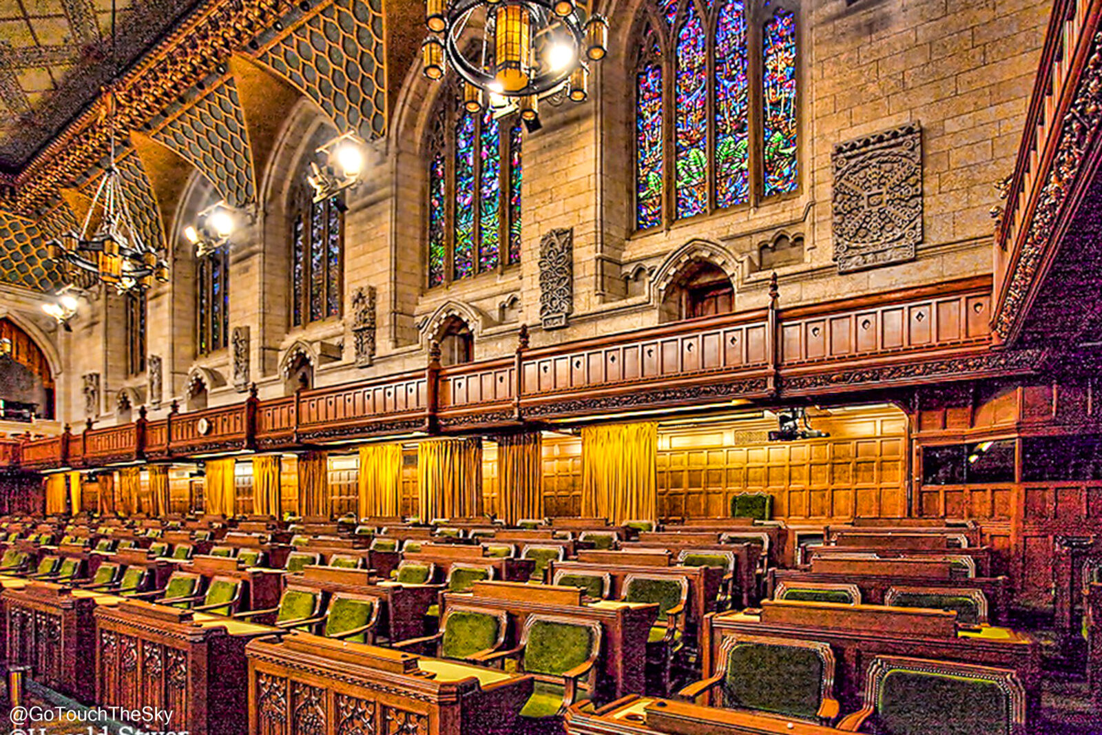 ภายในห้อง Senate Chambers ตกแต่งอย่างวิจิตร